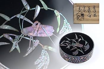 Amazon.co.jp: 鈴木光入 青貝虫 香合 共箱 共布/香道具 茶道具
